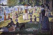 Georges Seurat Island Bowl Sunday oil painting